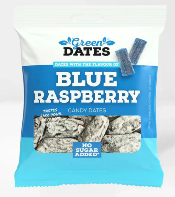 Green Dates - Datteln mit blauem Himbeergeschmack - Blue Raspberry 90g