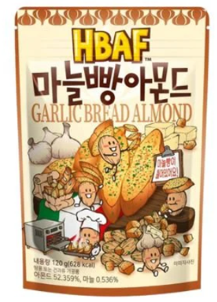 HBAF Mandeln – Knoblauchbrot-Geschmack 120 g