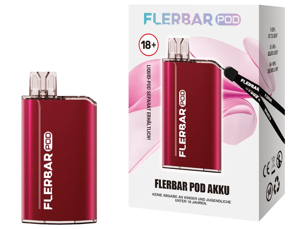 Flerbar Basisgerät Akku für das Pod System - Rot