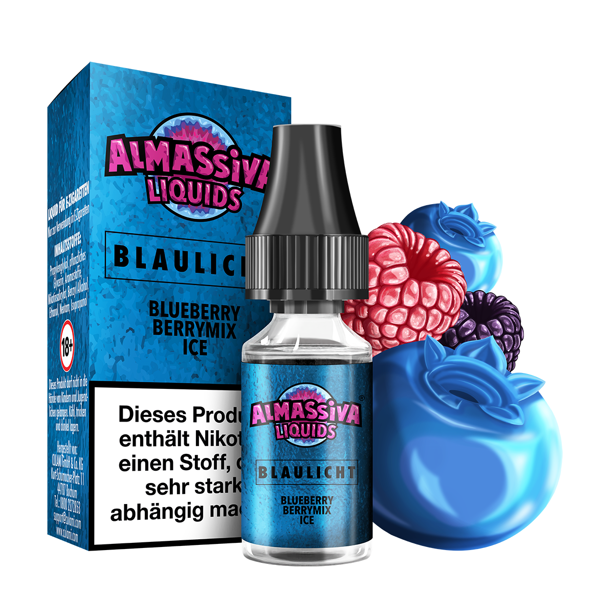 AL MASSIVA Liquid Blaulicht - Blueberry Berrymix Ice - 10mg / ml