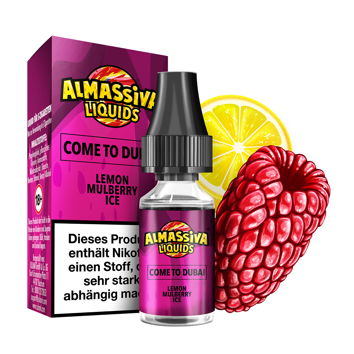 AL MASSIVA Liquid Come to Dubai - Lemon Mulberry Ice - 10mg / ml