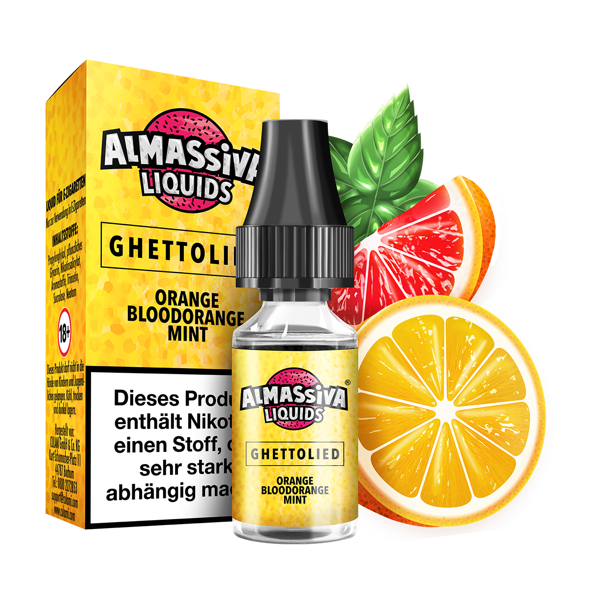 AL MASSIVA Liquid Ghettolied - Orange Bloodorange Mint - 10mg / ml