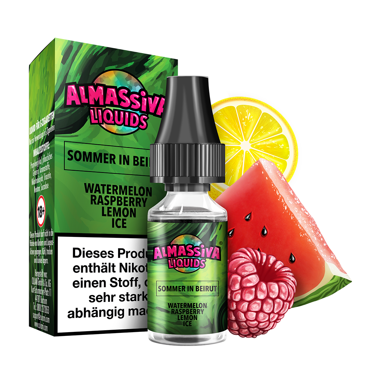 AL MASSIVA Liquid Sommer in Beirut - Watermelon Raspberry Lemon Ice - 10mg / ml