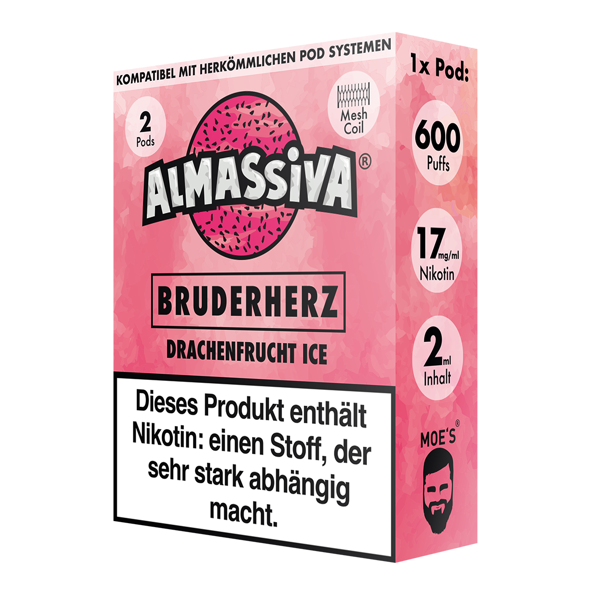 AL MASSIVA Pods Bruderherz - Drachenfrucht Ice 2er - 10er Pack