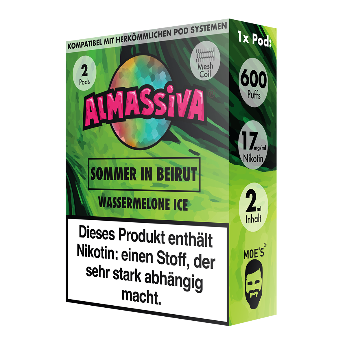 AL MASSIVA Pods Sommer in Beirut - Wassermelone Ice 2er - 10er Pack