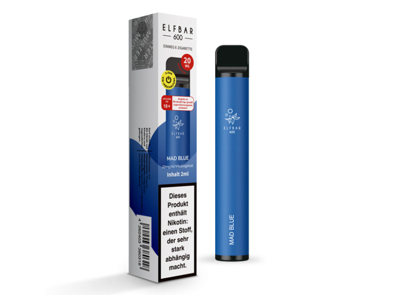 Elfbar 600 V1 20mg Nikotin "Mad Blue" - 10er Pack