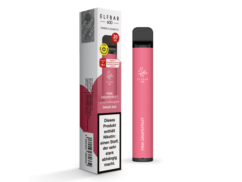 Elfbar 600 V1 20mg Nikotin "Pink Grapefruit" - 10er Pack
