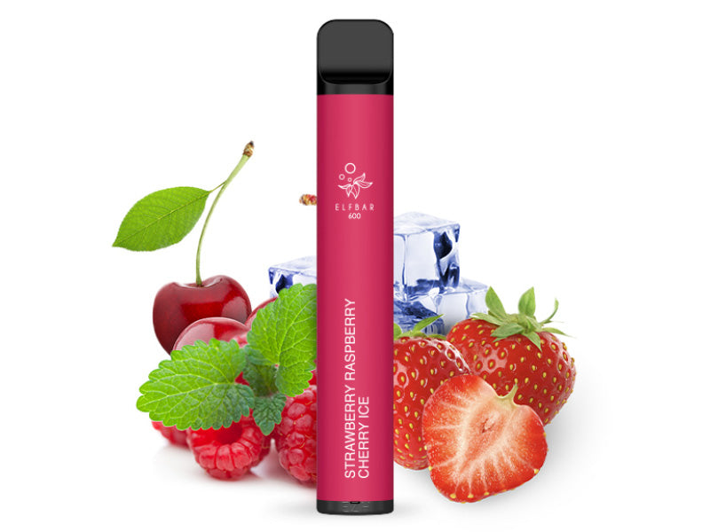 Elfbar 600 V1 20mg Nikotin "Strawberry Raspberry Cherry Ice" - 10er Pack