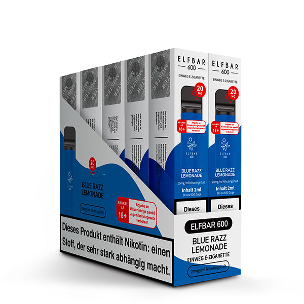 Elfbar 600 V1 20mg Nikotin "Blue Razz Lemonade" - 10er Pack