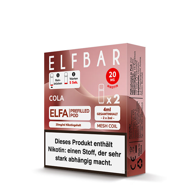 elfbar pods kroatien ELFA Cola kaufen ab 7,49 € – 20 mg Nikotinsalz New products elfbar pods sorten Flavor:Triple Apple ICE Refillable Pod - Turbo