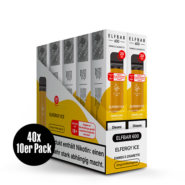 Elfbar 600 V1 20mg Nikotin "Elfergy Ice" - 10er Pack