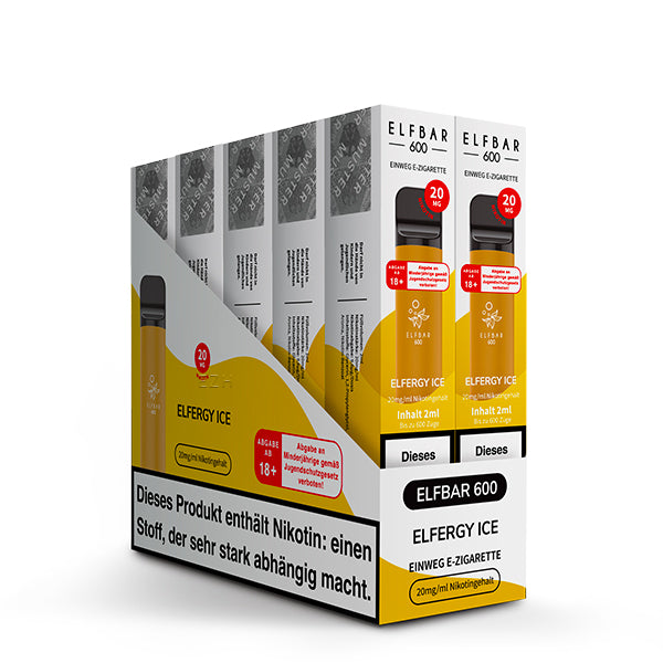 Elfbar 600 V1 20mg Nikotin "Elfergy Ice" - 10er Pack
