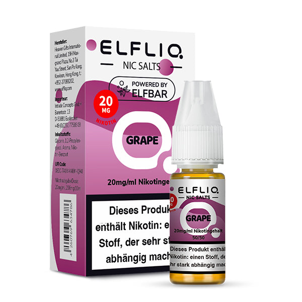 ELFLIQ - Elfbar Liquid - Grape - 10-20mg/ml