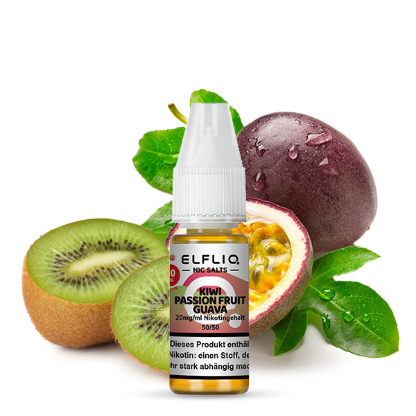 ELFLIQ - Elfbar Liquid - Kiwi Passionfruit Guava - 10-20mg/ml