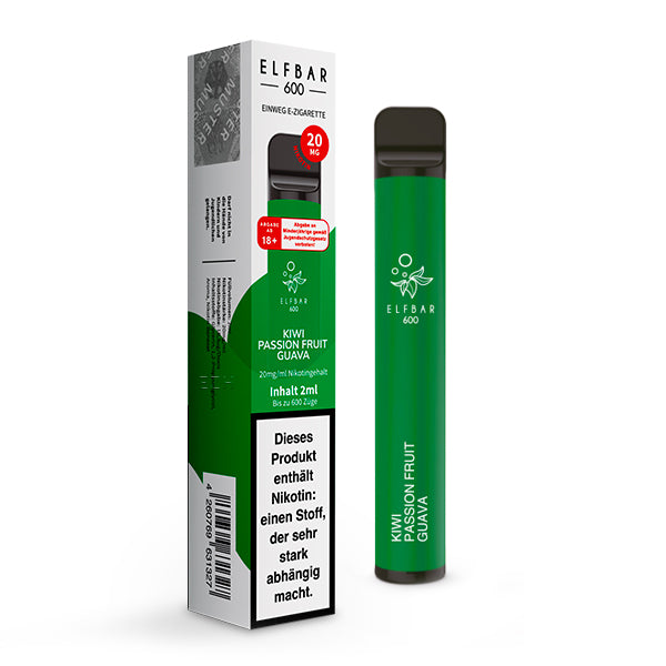 Elfbar 600 V1 20mg Nikotin "Kiwi Passion Fruit Guava" - 10er Pack