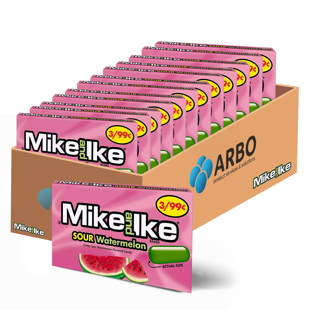 Mike and Ike Sour Watermelon 12x 141g