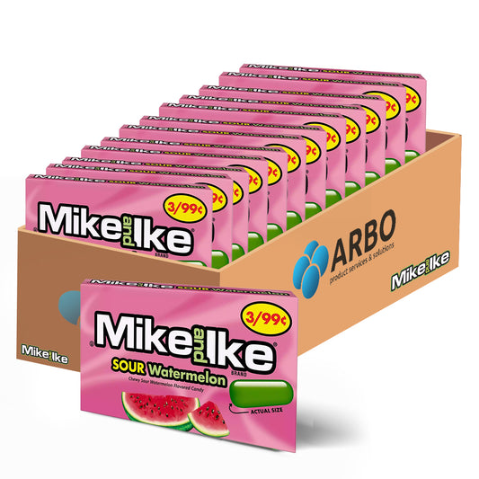 Mike and Ike Sour Watermelon 12x 141g