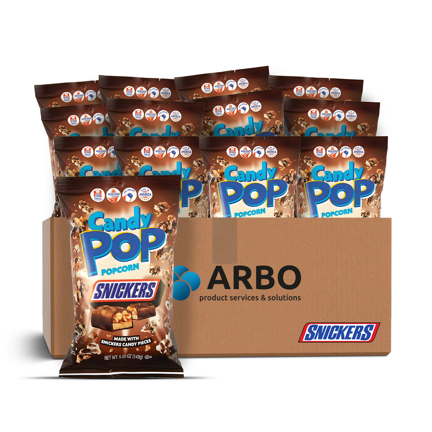 Candy Pop Popcorn Snickers 12x 149g