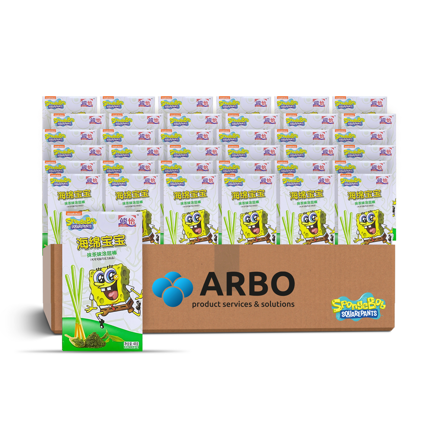 SpongeBob Coated Stick Matcha Asia 36x48g