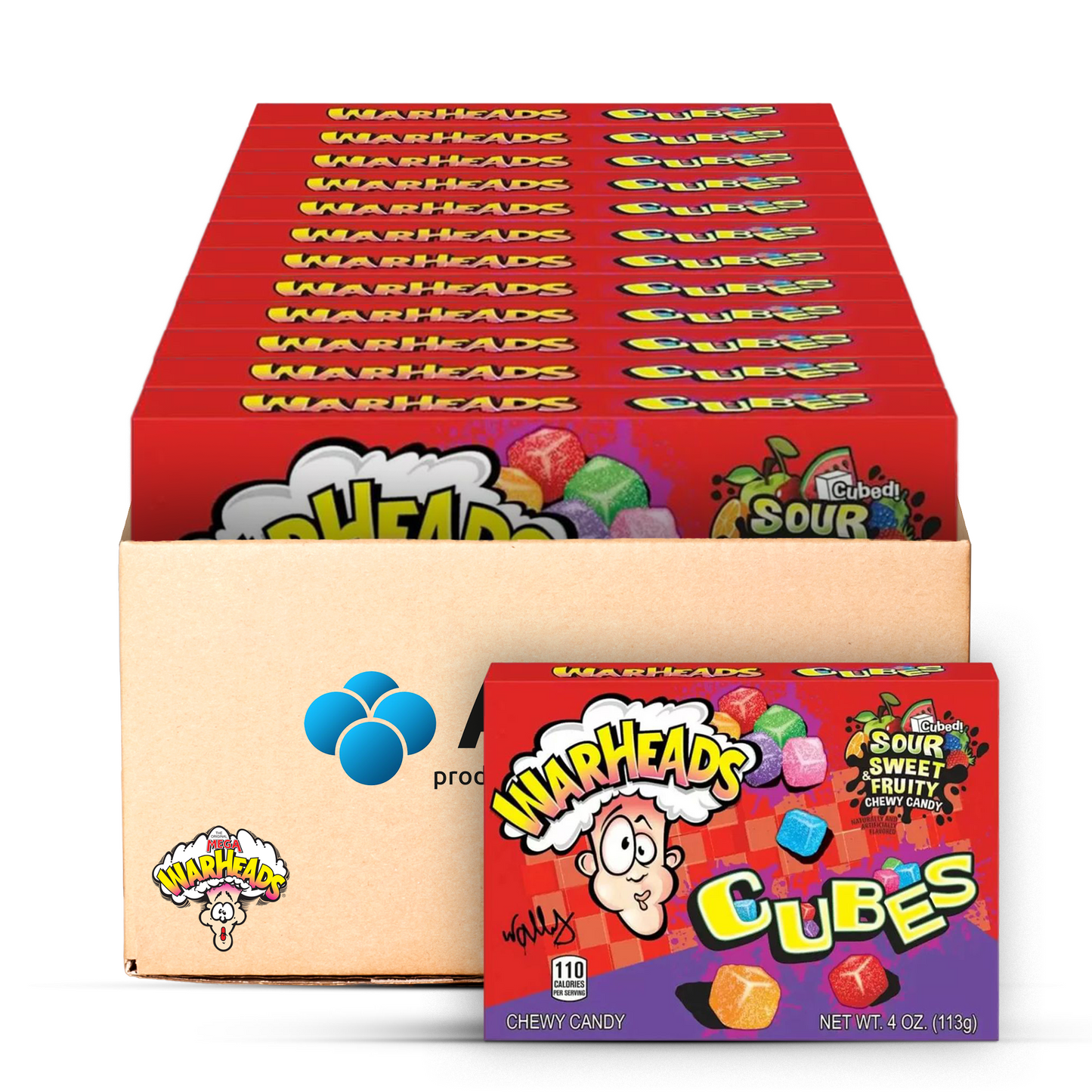 Warheads Chewy Cubes 12x 113g