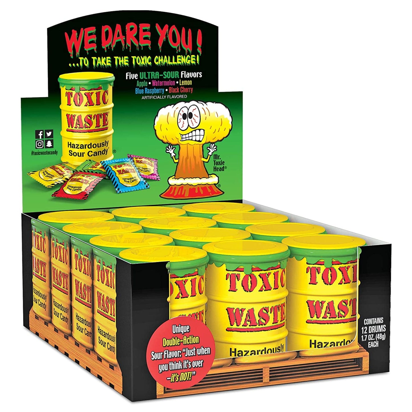 Toxic Waste Yellow Drums 12x 48g