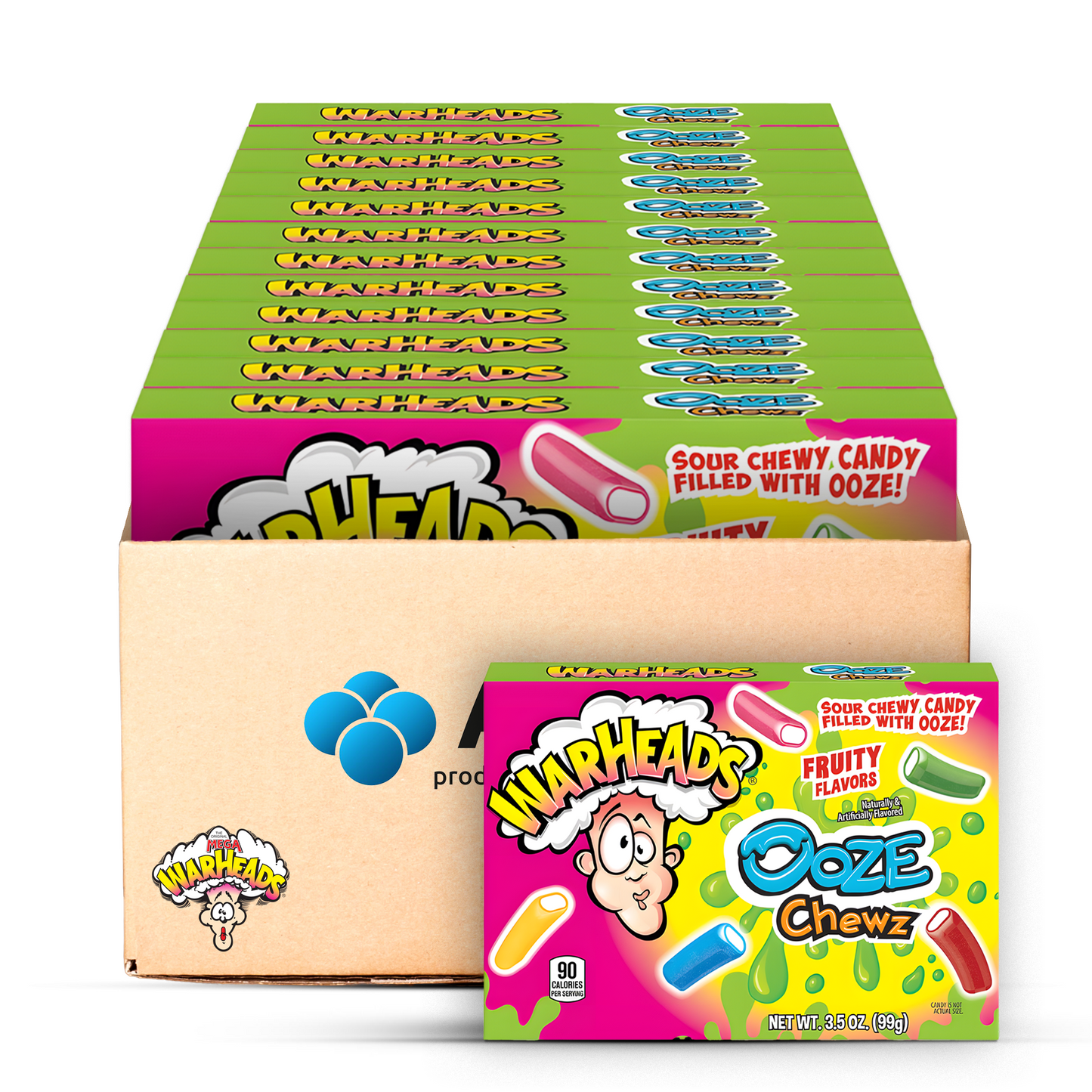 Warheads Ooze Chews 12x 99g