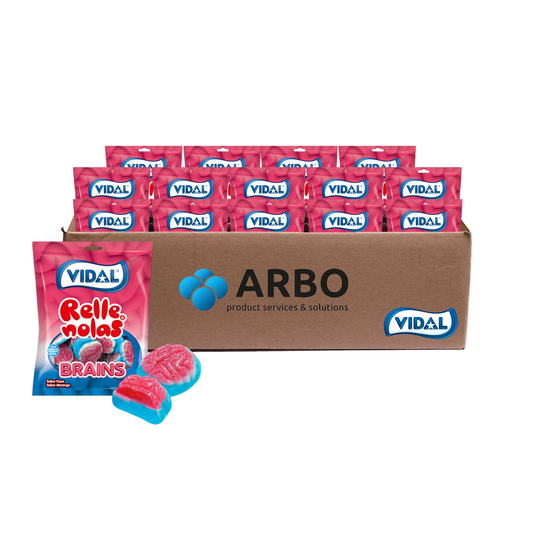 Vidal Brains 90g – Halal - Fruchtgummi-Gehirne mit Füllung
