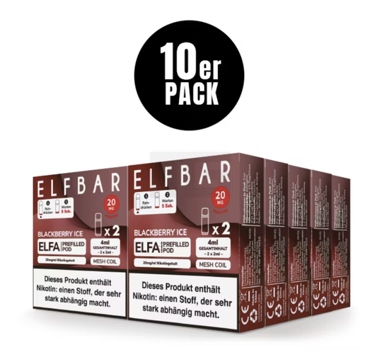 ELFA Pods 2er Pack 20mg Nikotin "Blackberry-ICE" - 10er Pack