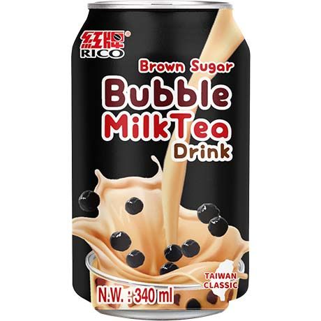 RICO – Bubble Milk Tea Drink "Brauner Zucker" 340ml