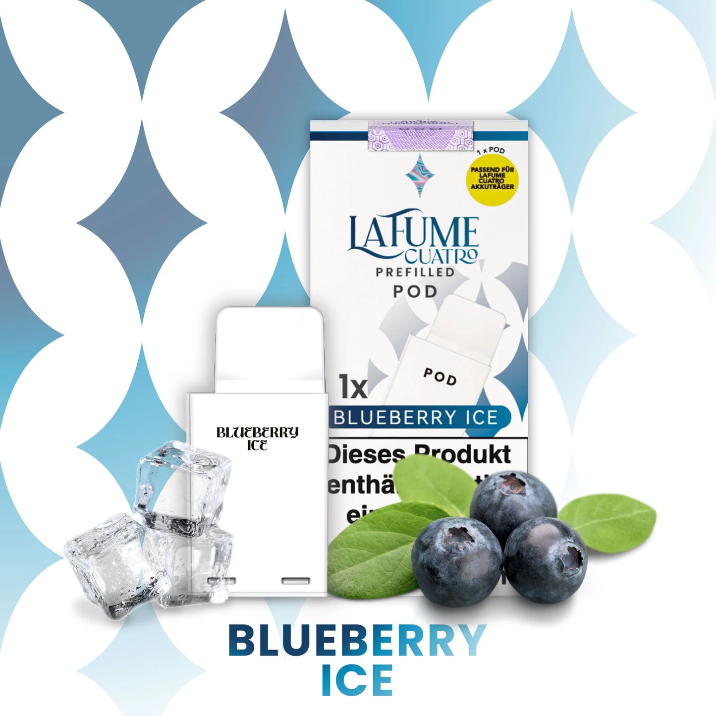 LaFume Cuatro Pod - Blueberry Ice - 10er Pack