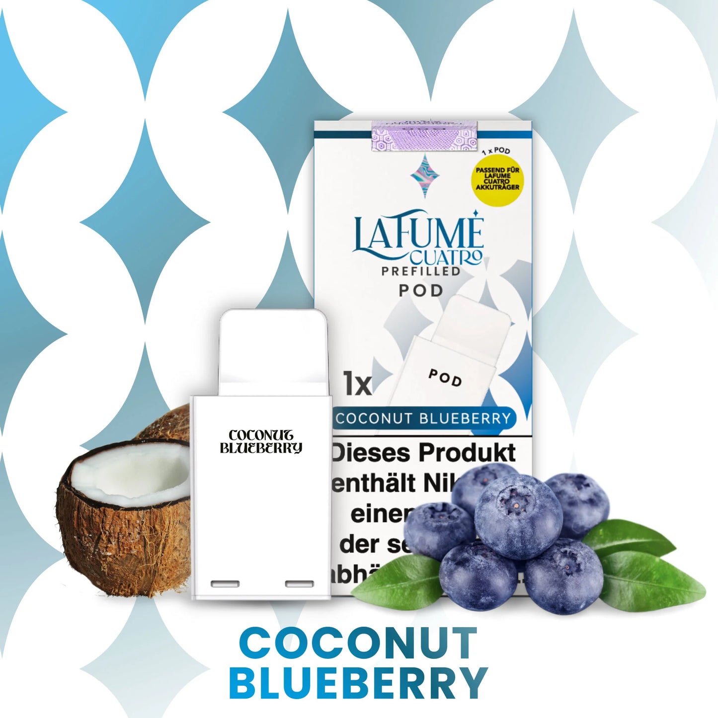 LaFume Cuatro Pod - Coconut Blueberry - 10er Pack