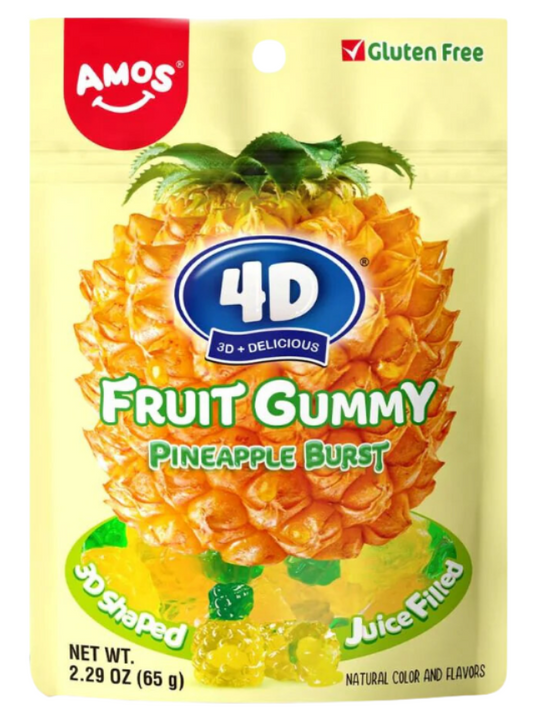 Amos 4D Gummy - Pineapple 65g