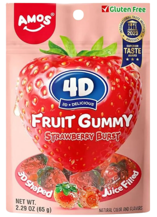 Amos 4D Gummy - Strawberry 65g