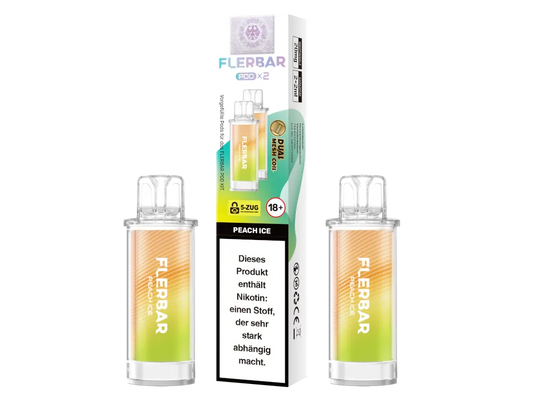 FLERBAR PODS - Peach Ice 2 x 10er Pack