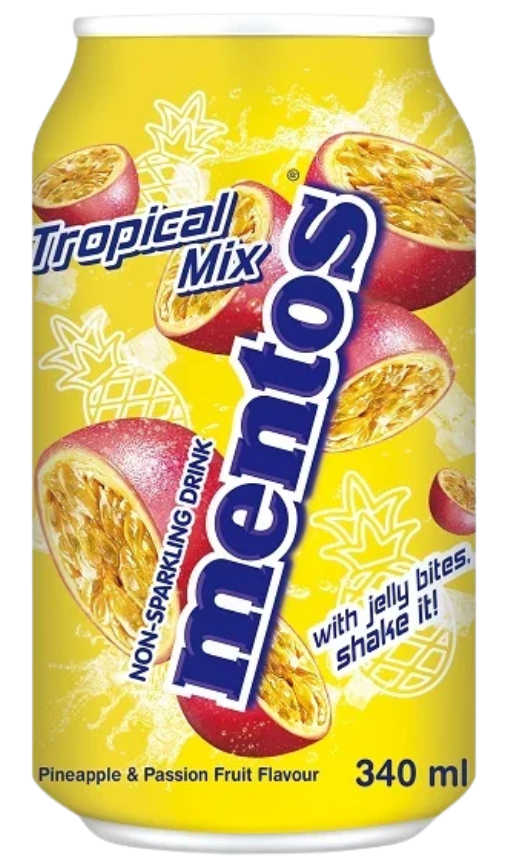 Mentos - Tropical Mix Non Sparkling 340ml - 24er Pack