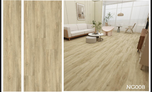 SPC Vinylboden 5,5 mm – Sand | Klicksystem, wasserfest, mit Trittschalldämmung