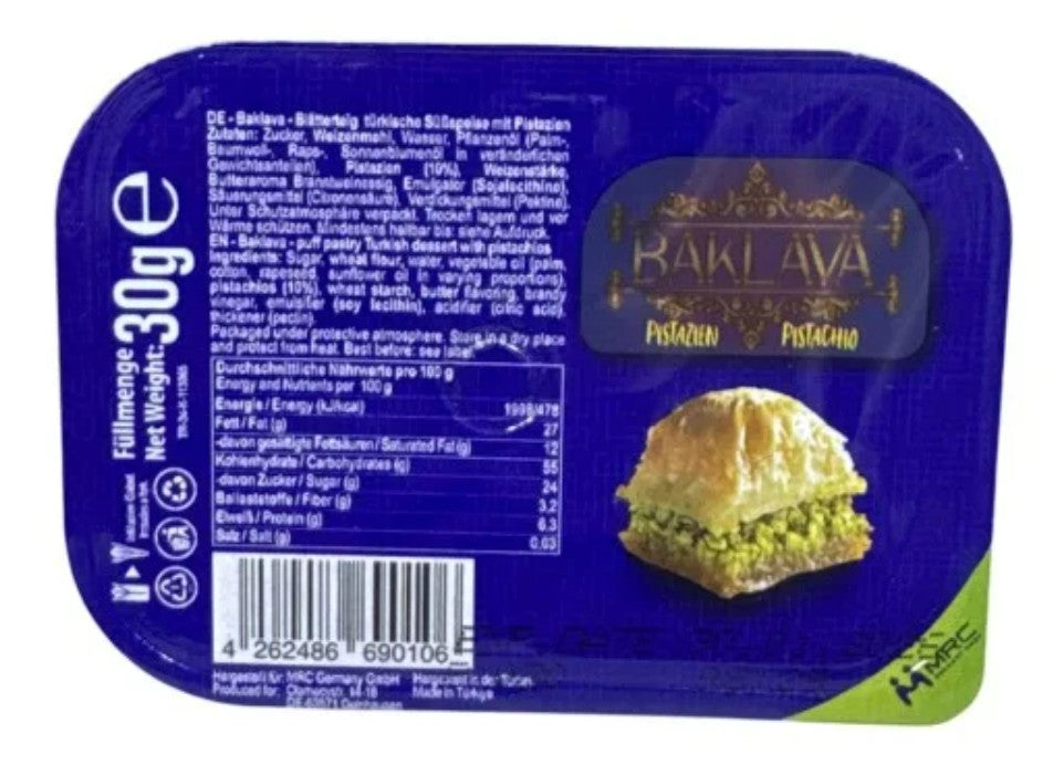 Baklava - Pistachio - Einzelverpackt 30g