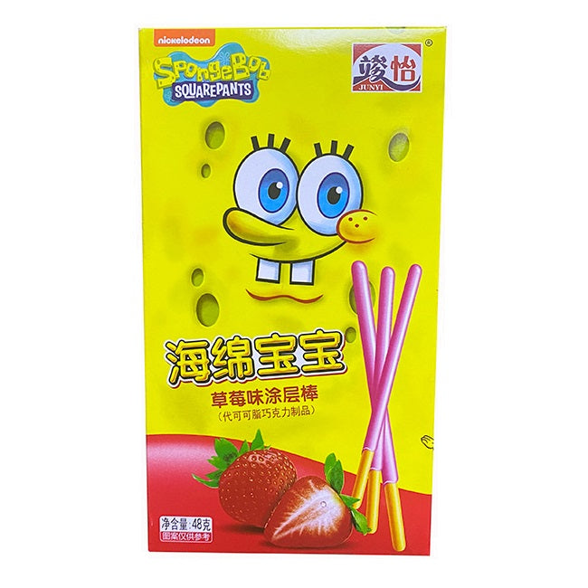 SpongeBob - Coated Stick Strawberry China 48 g