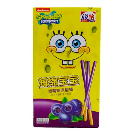 SpongeBob Coated Stick Blueberry Asia 36x48g