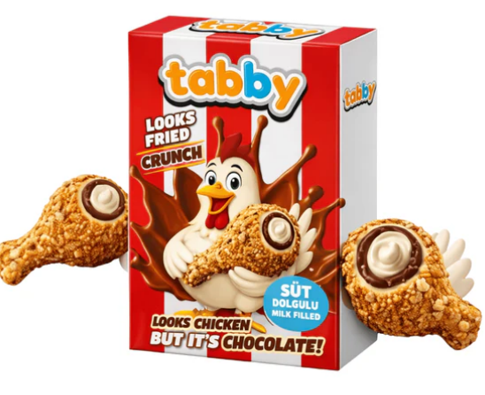 Tabby Caramelized Crumble – Karton 24x50g Schoko Chicken Großhandel viral TikTok