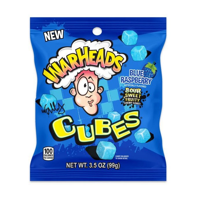 Warheads Blue Raspberry Cubes 12x99g