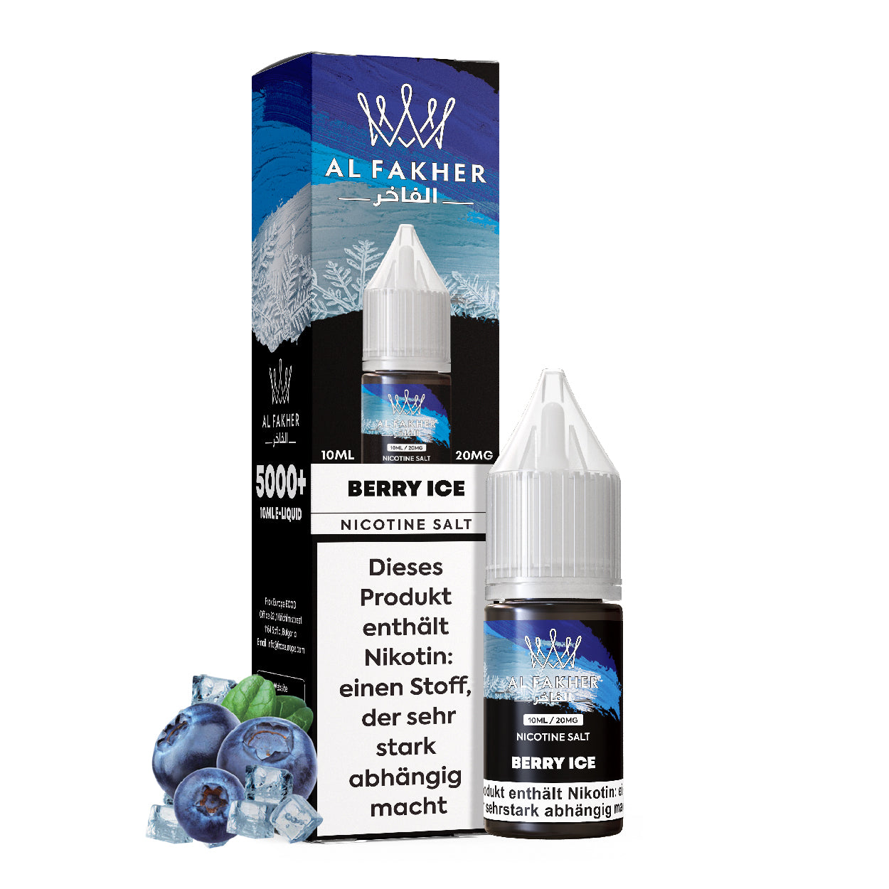 Al Fakher Berry Ice 10ml 5er Pack – Shisha Nikotinsalz Liquid Waldbeeren Eis Großhandel ArBo