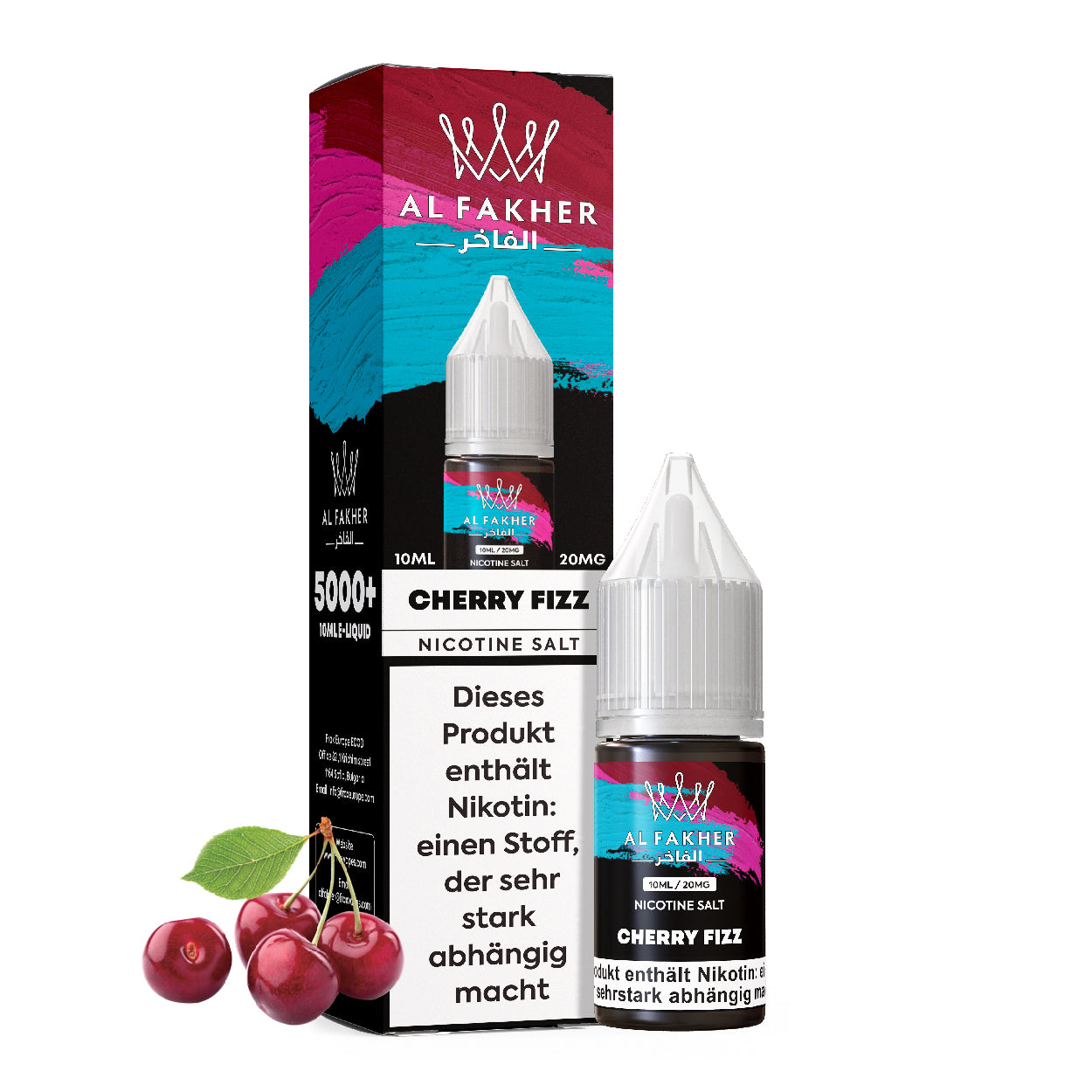 Al Fakher Cherry Fizz 10ml 5er Pack – Shisha Nikotinsalz Liquid Kirsche Fizz Großhandel ArBo