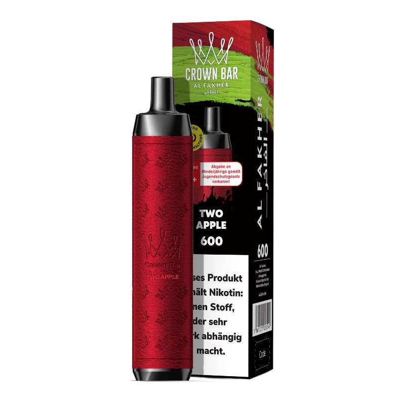 Al Fakher Crown Bar 600 Two Apple – Einweg Vape E-Shisha 600 Züge 20mg Doppelapfel