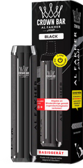 Al Fakher Crown Bar Basisgerät Black – wiederaufladbarer Akkuträger (Akku) für das Crown Bar Pod-System, MTL & DTL, Pods separat