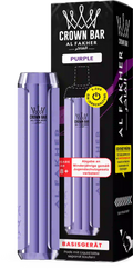 Al Fakher Crown Bar Basisgerät Purple – wiederaufladbarer Akkuträger (Akku) für das Crown Bar Pod-System, MTL & DTL, Pods separat