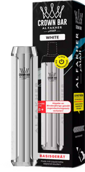 Al Fakher Crown Bar Basisgerät White – wiederaufladbarer Akkuträger (Akku) für das Crown Bar Pod-System, MTL & DTL, Pods separat