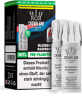 Al Fakher Crown Bar Blueberry Raspberry Pods 2er – fruchtig-beeriger Mix aus Blaubeere und Himbeere, 2er Prefilled Pack für ELFA Pod-Systeme, bis zu 600 Züge.