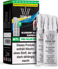Al Fakher Crown Bar Blueberry Sour Raspberry Pods 2er – süß-saure Blaubeere-Himbeere zum Backendampfen (MTL), 20 mg/ml Nikotinsalz, jetzt kaufen.