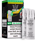 Al Fakher Crown Bar Hubba Pods 2er – fruchtiger Kaugummi-Geschmack, 20 mg Nikotinsalz, ELFA-kompatibler Pod, jetzt kaufen.